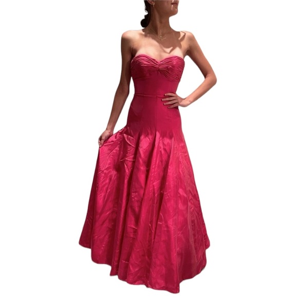 Jovani Strapless Gown Pink - Picture 2 of 5